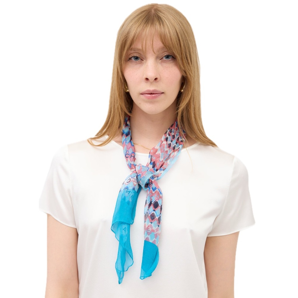 NWT Chanel Silk Sheer CC Logo Scarf